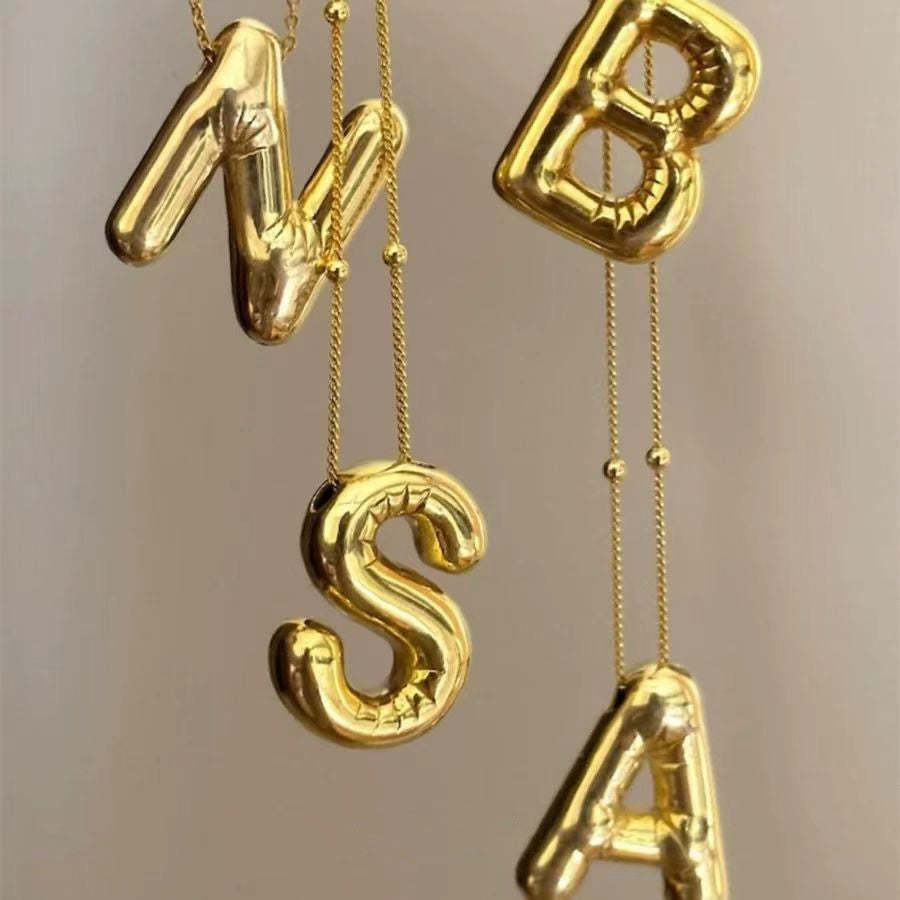 Alphabet Necklace 3D Bubble Letters
