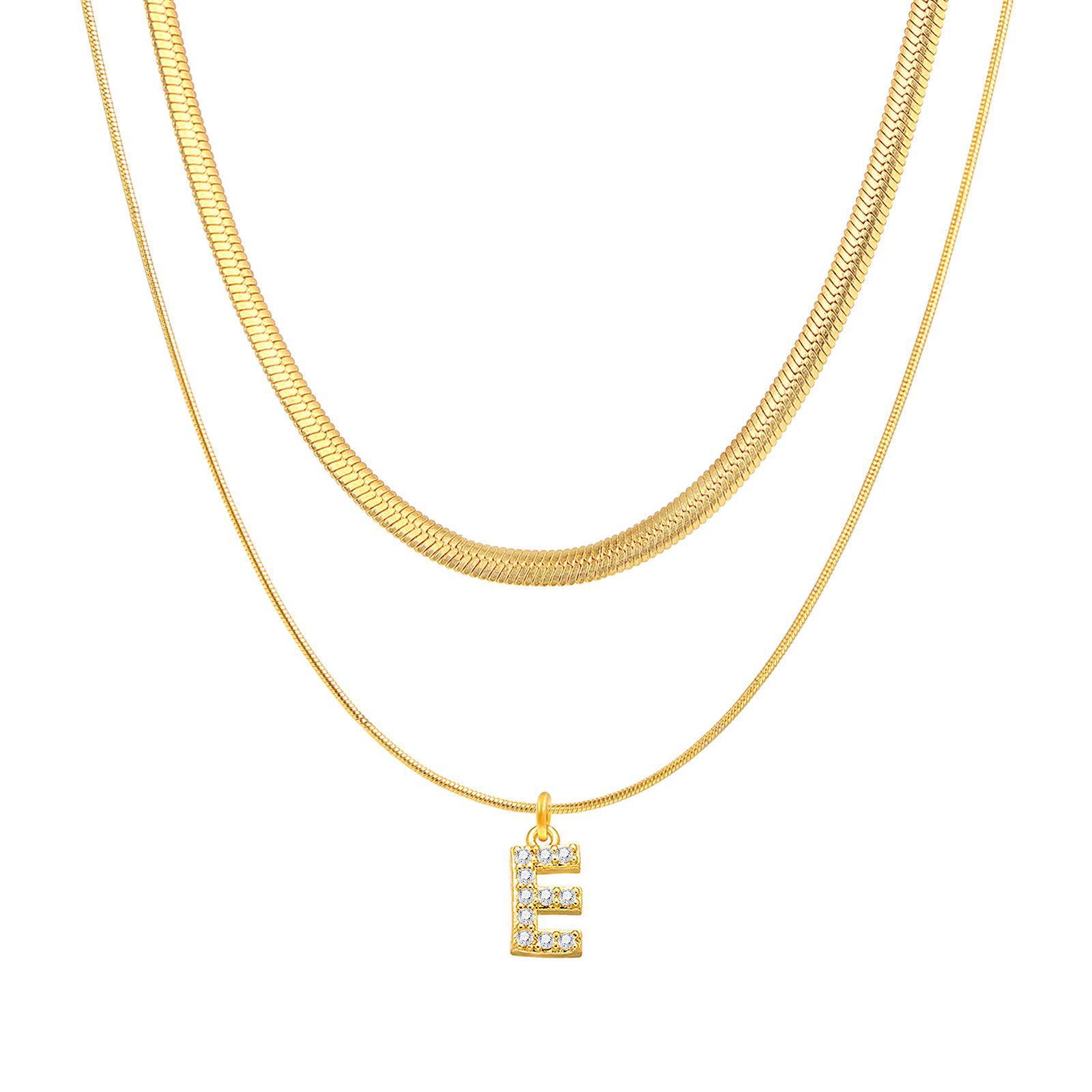 14K Gold Plated Double Chain Necklace with Initial Charm - Trendy Layered Jewelry Design
18K Gold Plated Layered Necklace with Custom Initial Pendant - Sophisticated Double Chain Style
14K Solid Gold Double Chain Necklace with Personalized Initial - Timeless Double Layered Elegance
18K Solid Gold Double Layered Necklace with Initial Charm - Classic and Luxurious Jewelry Choice