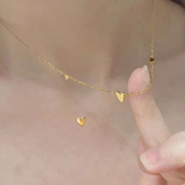 14K Gold, White Gold, Rose Gold, Heart Pendant, Minimalist Necklace, Women's Jewelry