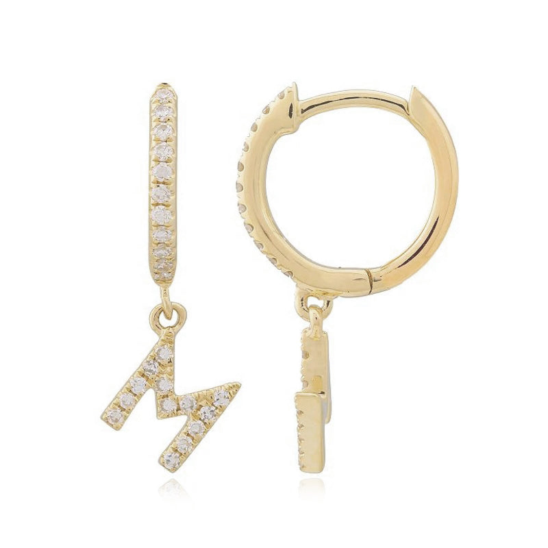 Initial Huggie Earring