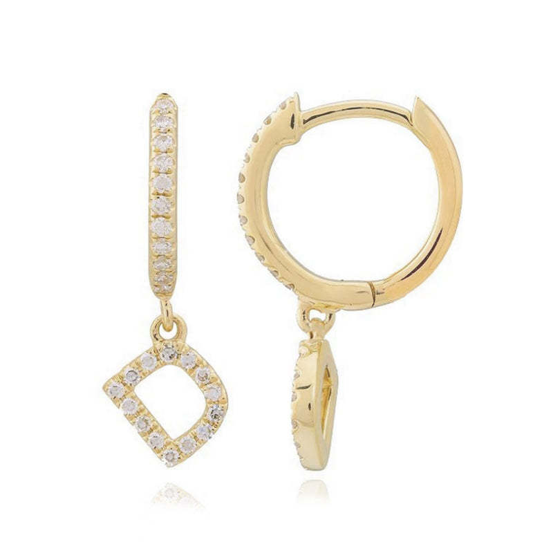 Initial Huggie Earring