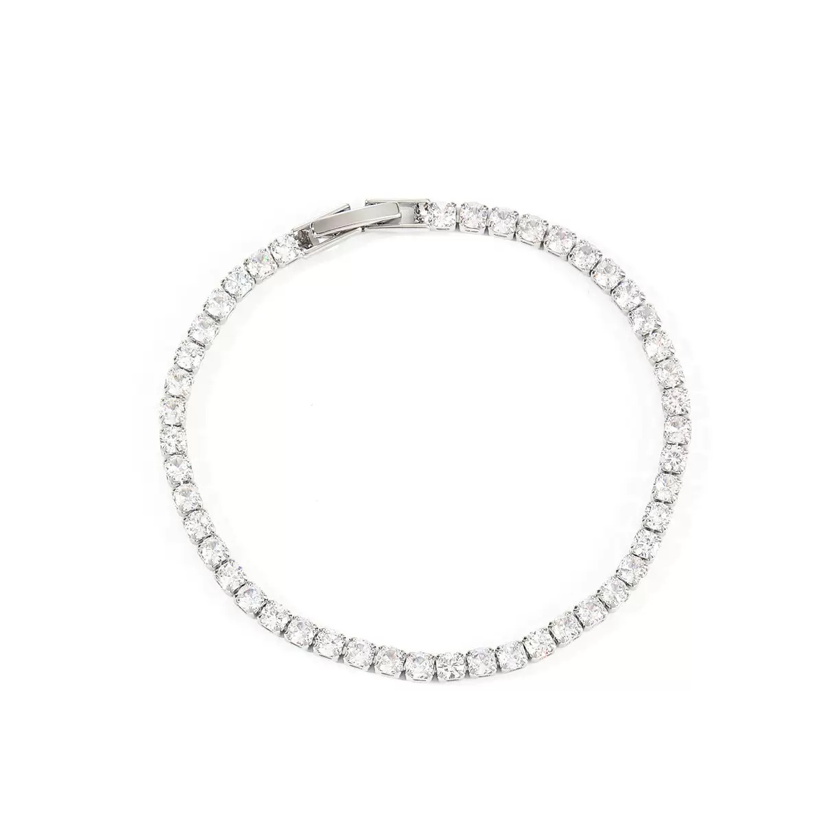 18K gold and white gold diamond tennis bracelet
