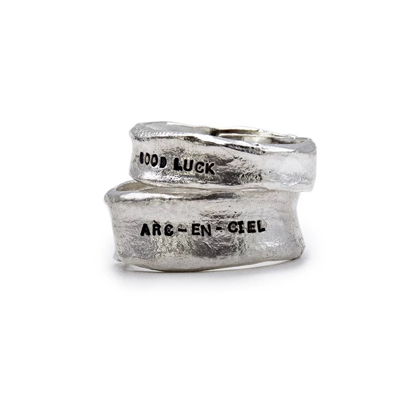 Silver couple rings with customizable engravings