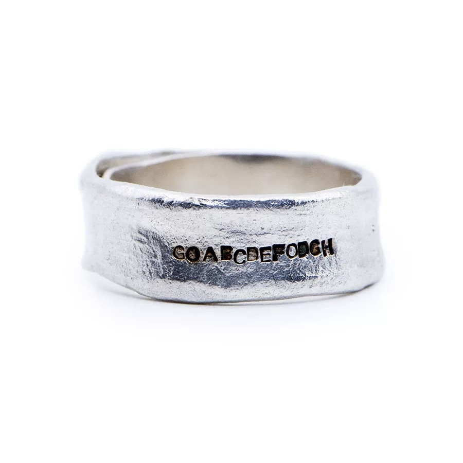 Silver couple rings with customizable engravings