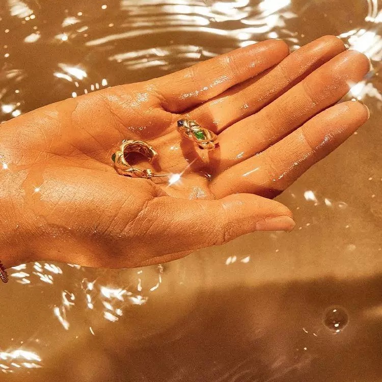 Gemstone Hoop Earrings