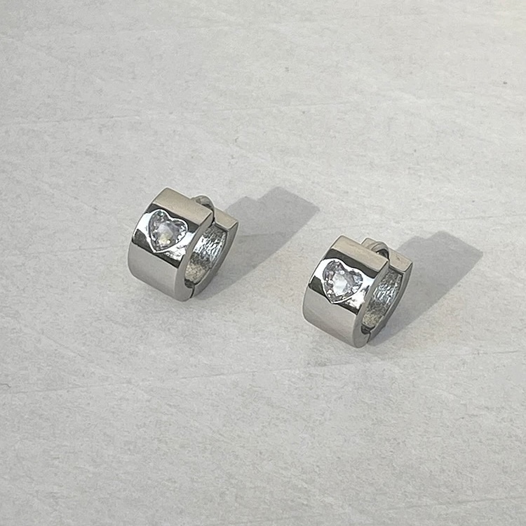 Hollow Heart Hoop Earrings