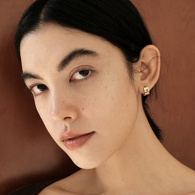 Hollow Heart Hoop Earrings