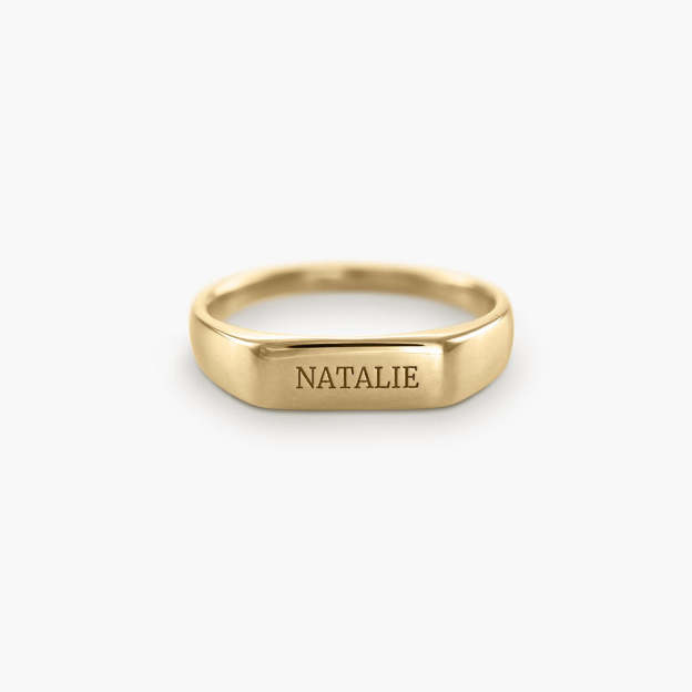 Rectangle Name Ring
