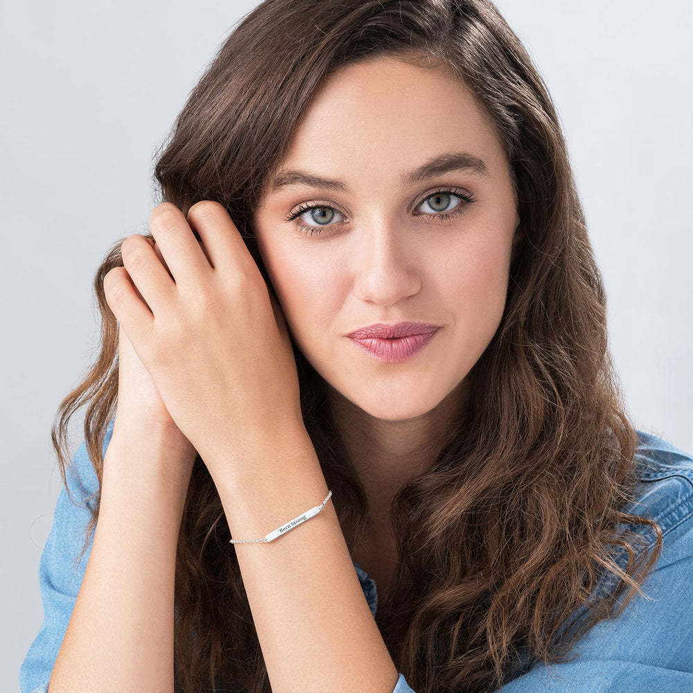 Diamond Name Bar Bracelet