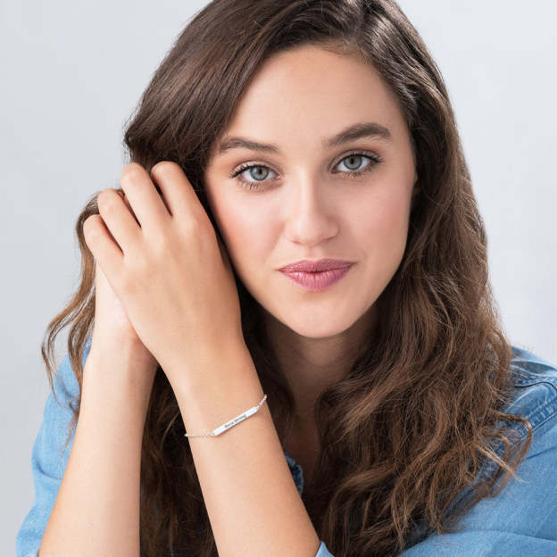 Diamond Name Bar Bracelet
