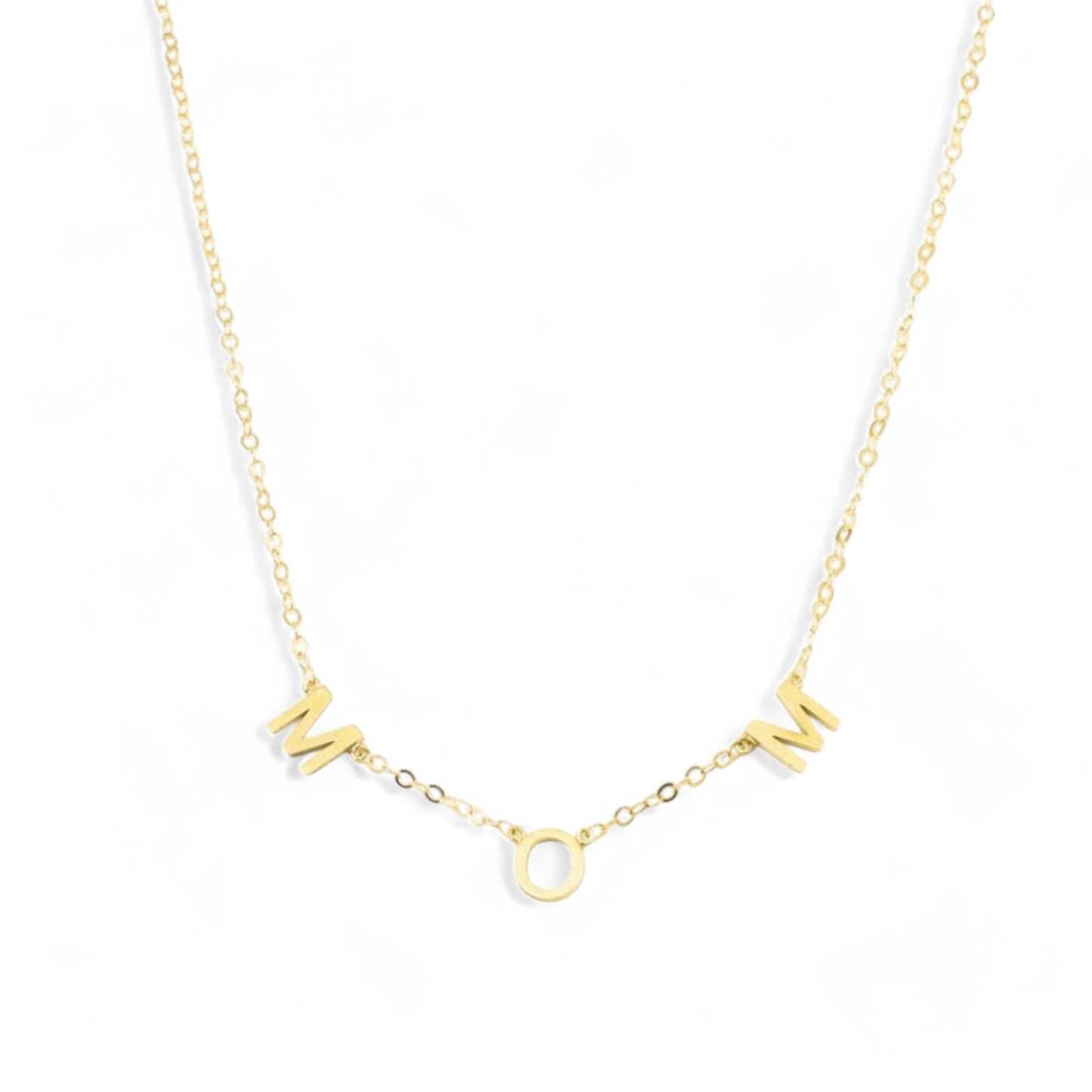 14K Gold Personalized Alphanumeric Collarbone Necklace 26 Letter 18 inches Necklace