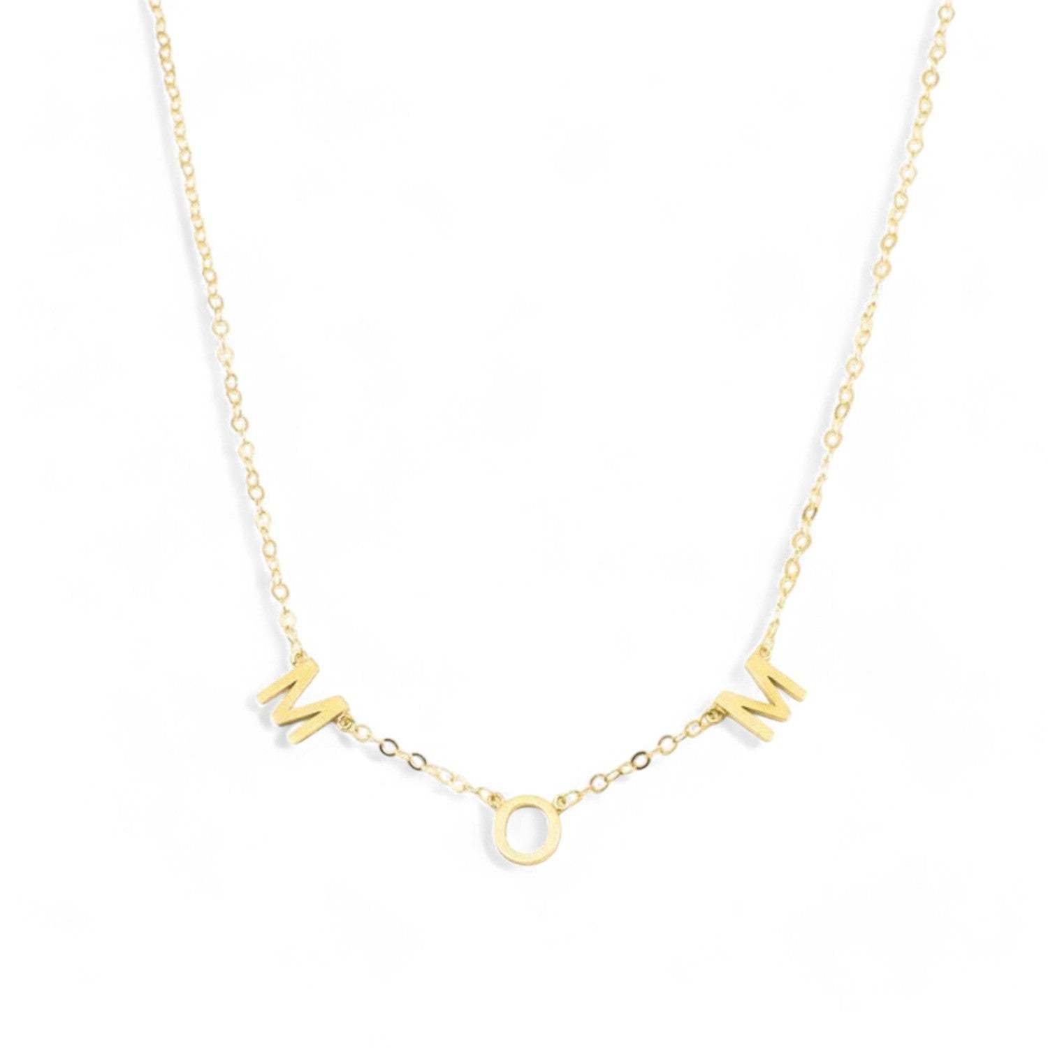 14K Gold Personalized Alphanumeric Collarbone Necklace 26 Letter 18 inches Necklace