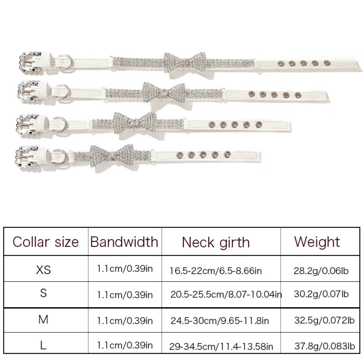 White Leather Crystal Bow Bracelet