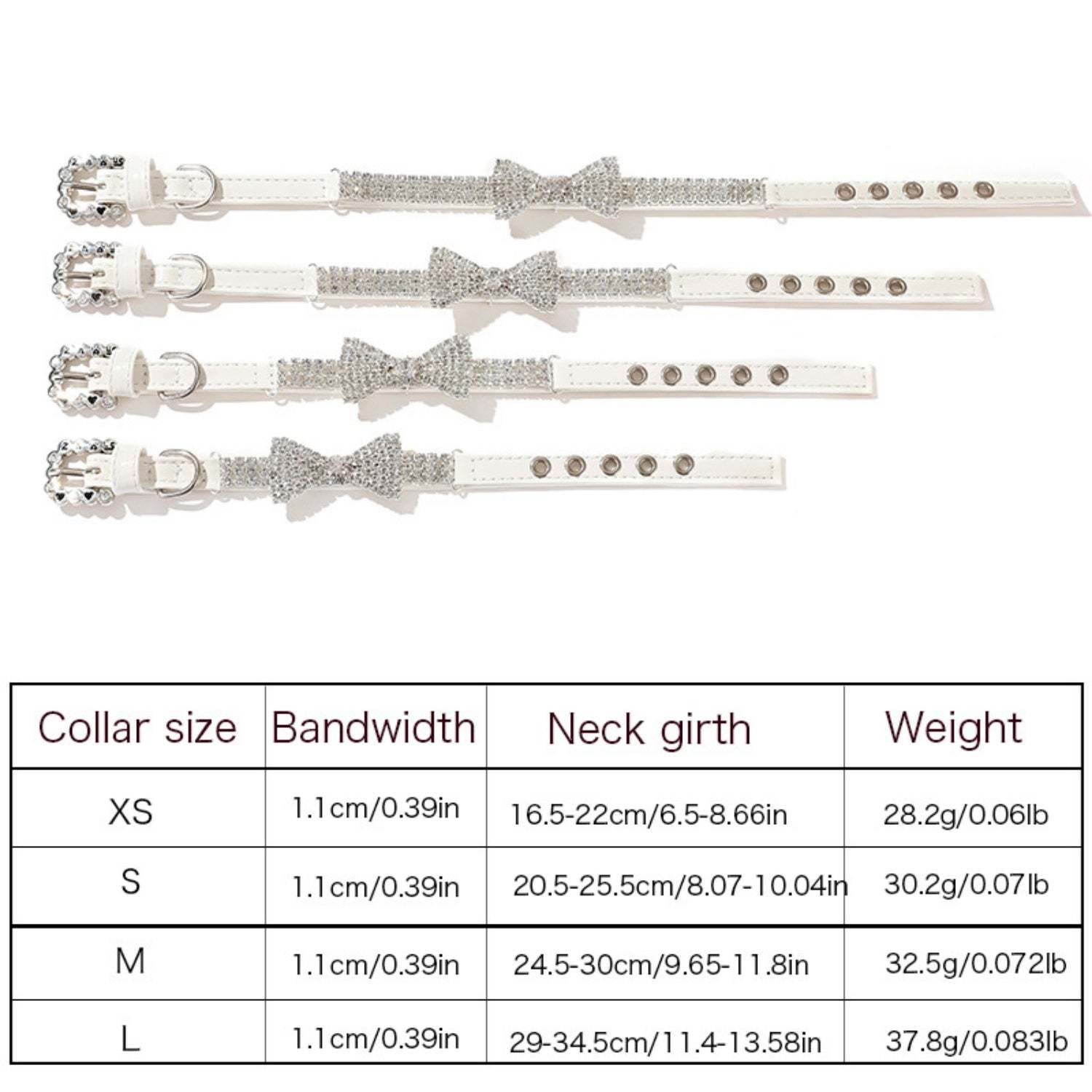 White Leather Crystal Bow Bracelet