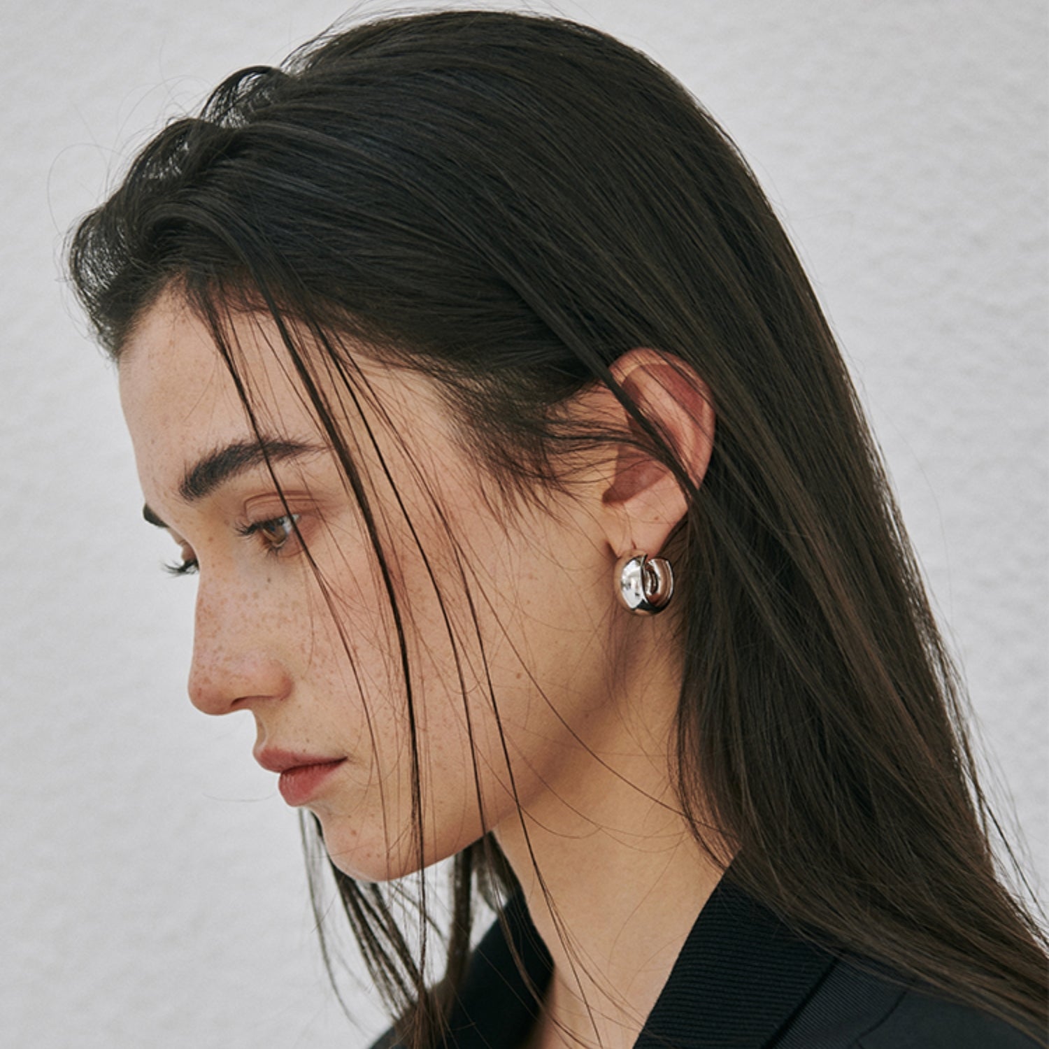 Chic 925 Sterling Silver Hoop Earrings - Available in 14K and 18K Gold Plating for a Sophisticated Look