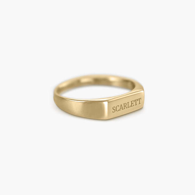 Rectangle Name Ring