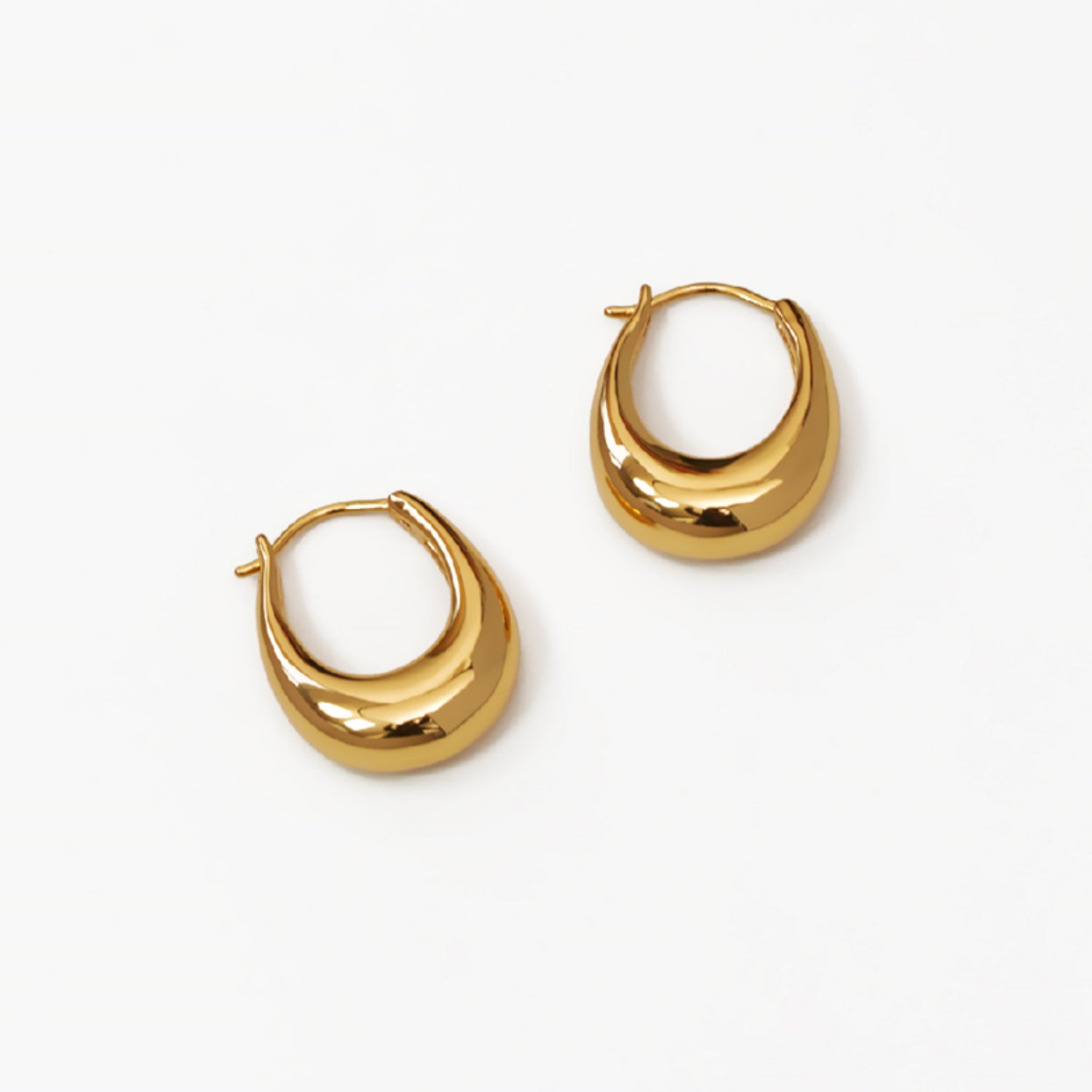 Elegant 925 Sterling Silver Gold Plated Huggie Earrings - Available in 14K or 18K Gold Plating for a Luxe Finish