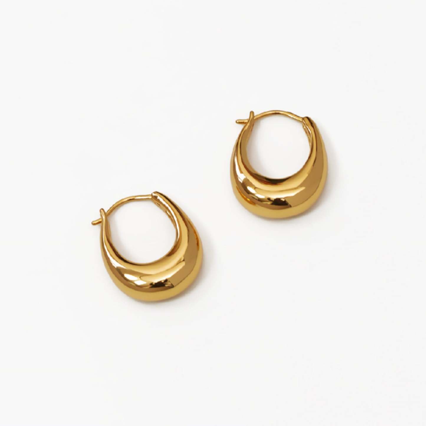 Elegant 925 Sterling Silver Gold Plated Huggie Earrings - Available in 14K or 18K Gold Plating for a Luxe Finish