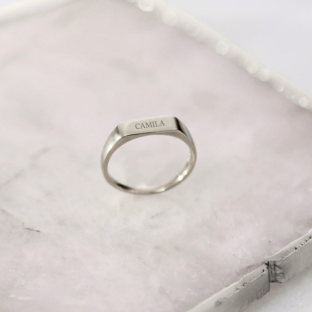 Rectangle Name Ring