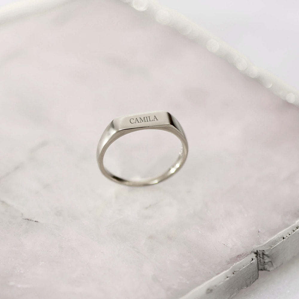 Rectangle Name Ring