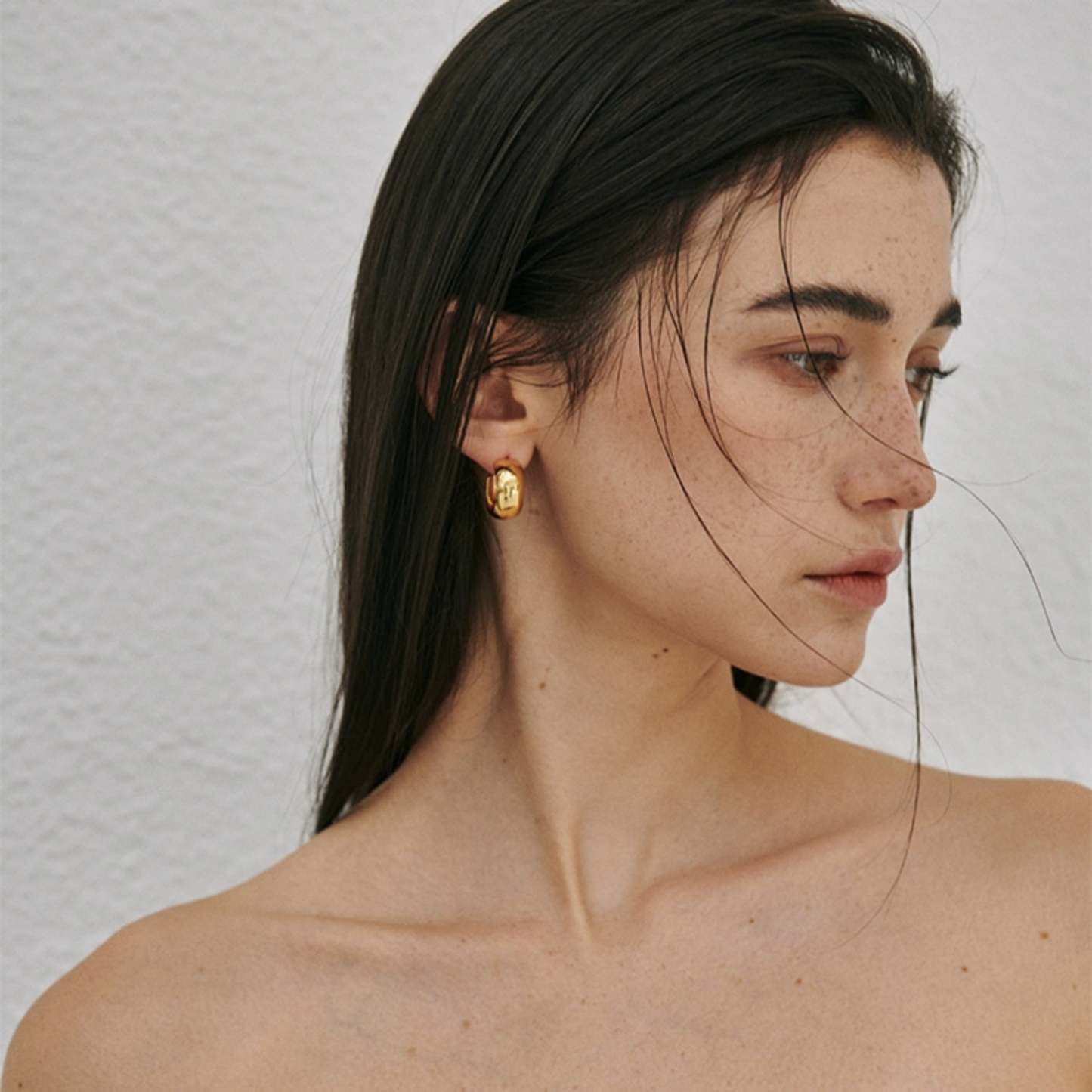Chic 925 Sterling Silver Hoop Earrings - Available in 14K and 18K Gold Plating for a Sophisticated Look