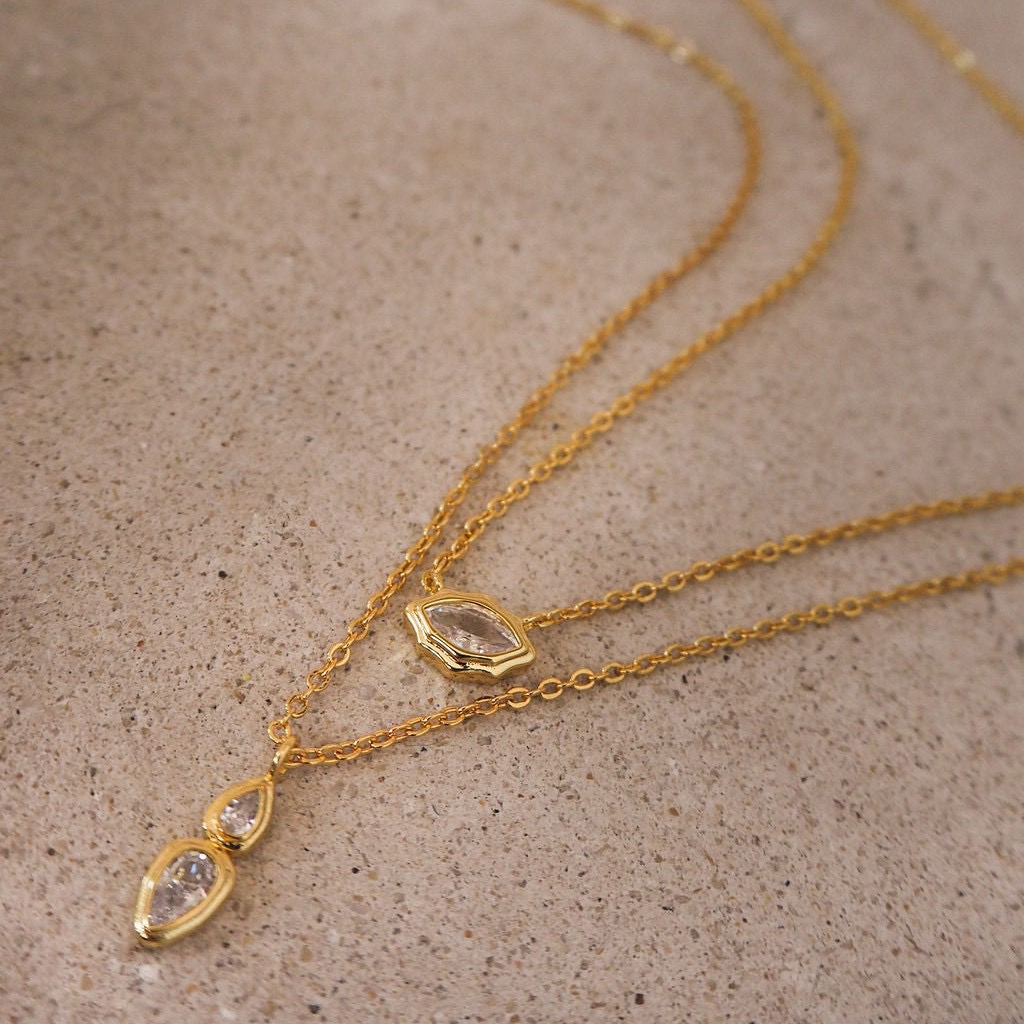 Trinity Gemstones Necklace Set