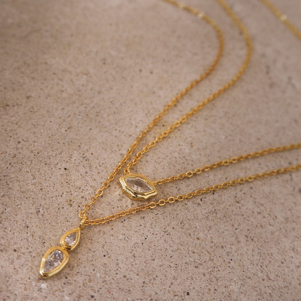 Trinity Gemstones Necklace Set