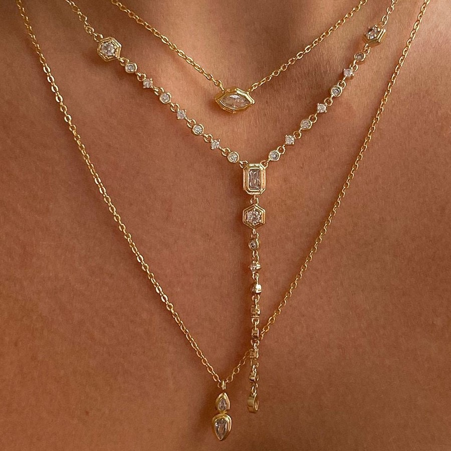 Trinity Gemstones Necklace Set