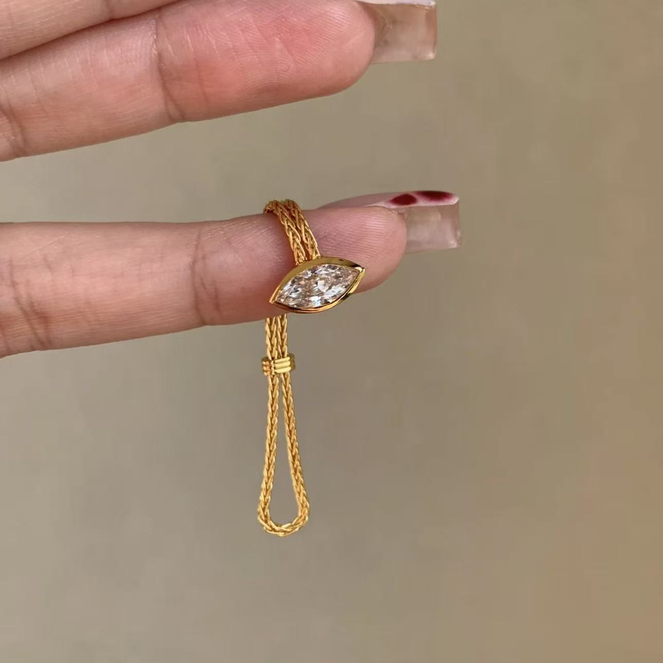 TikTok Viral Vintage Marquise Soft Chain Ring