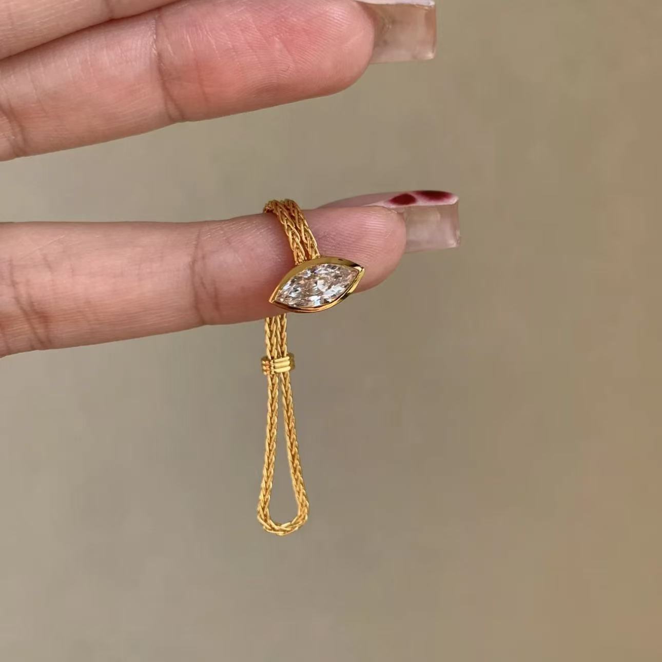 TikTok Viral Vintage Marquise Soft Chain Ring