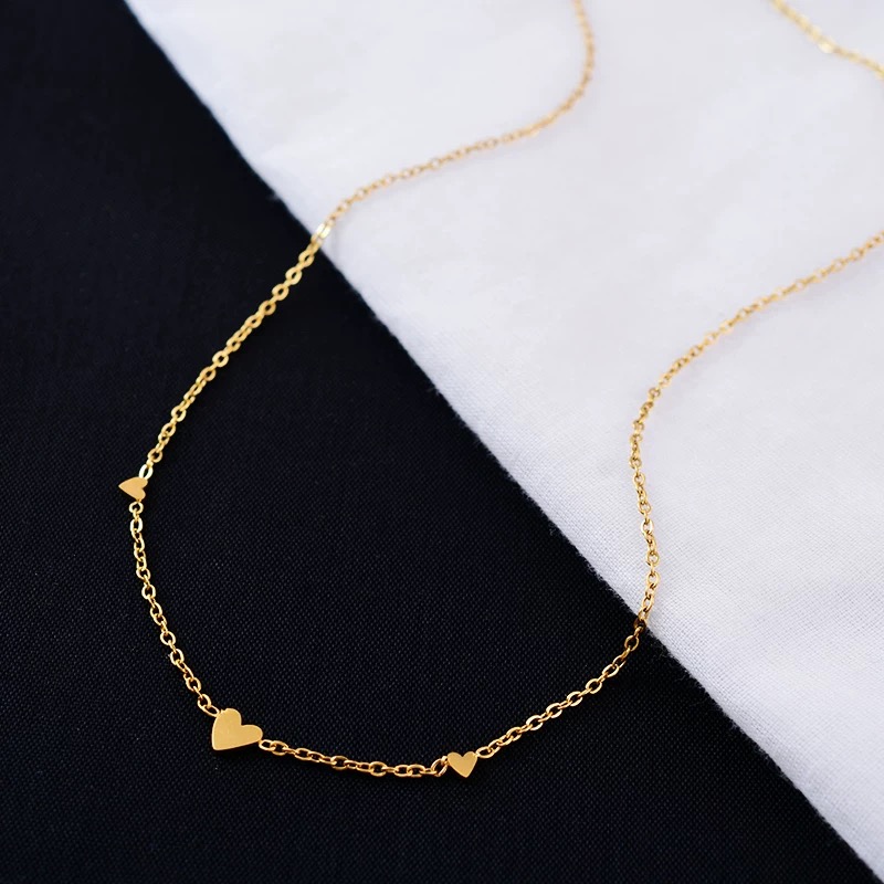 14K Gold, White Gold, Rose Gold, Heart Pendant, Minimalist Necklace, Women's Jewelry