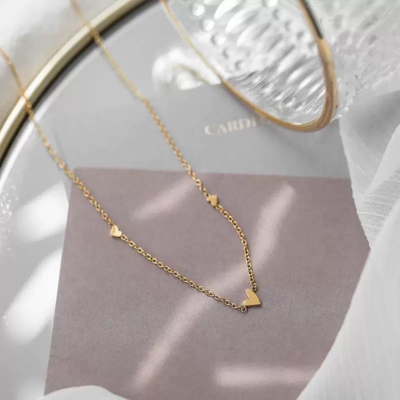 14K Gold, White Gold, Rose Gold, Heart Pendant, Minimalist Necklace, Women's Jewelry