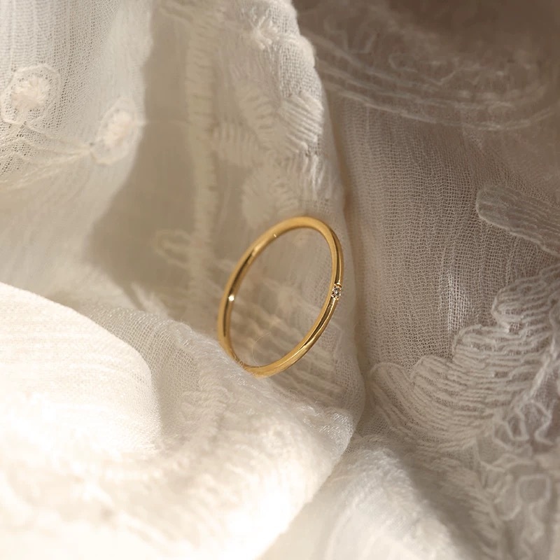 18K Gold, Gold-Plated, Stackable Rings, Fashion Jewelry, Women's Accessories