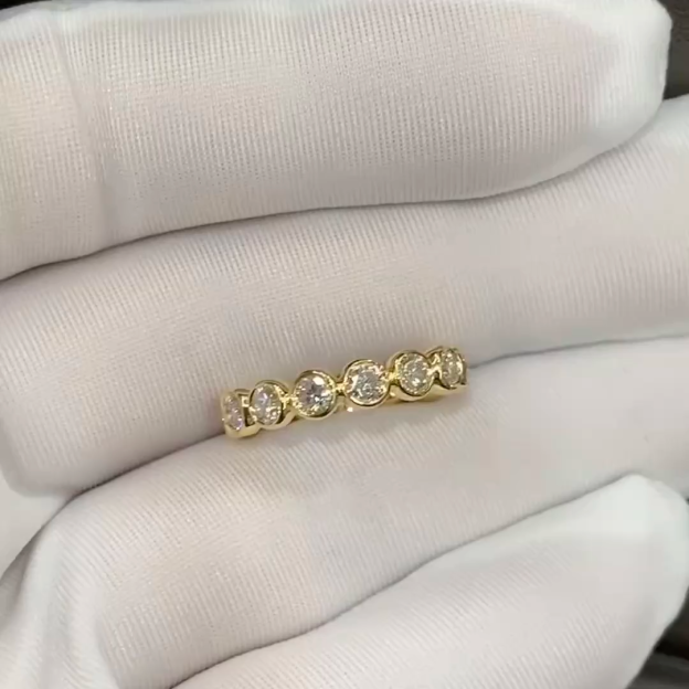 Bubble Galaxy Eternity Ring - Lab Grown Diamond