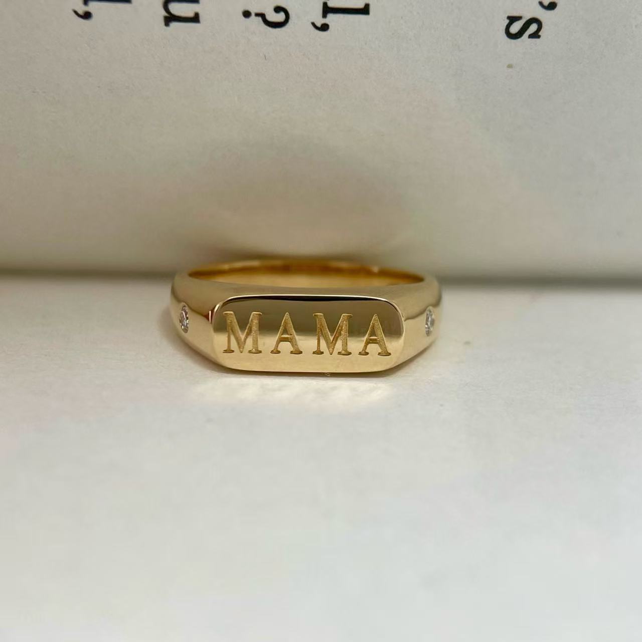 Rectangle Name Ring