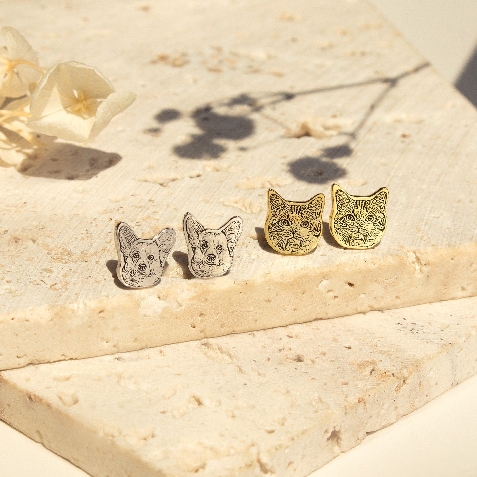 Trendy Cat Earrings - Gold, Silver, Rose Gold Tone