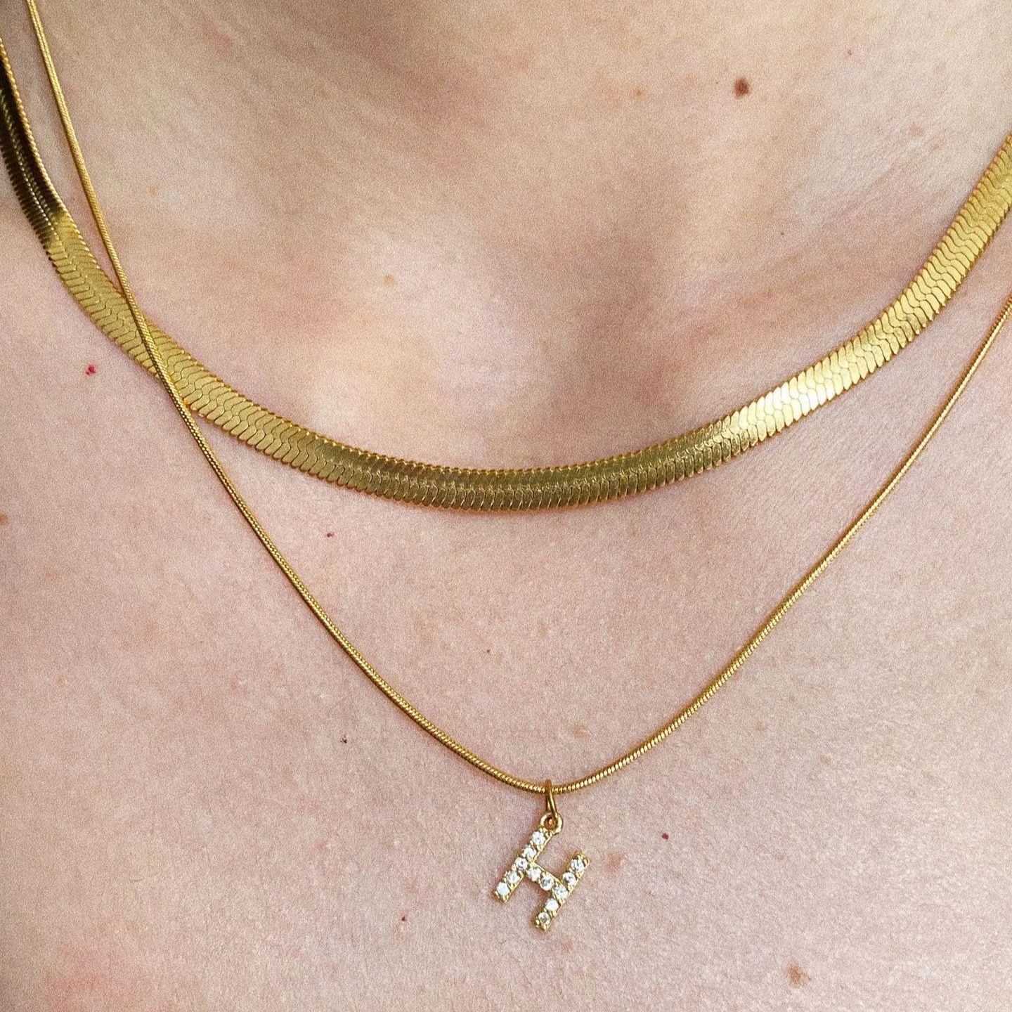 14K Gold Plated Double Chain Necklace with Initial Charm - Trendy Layered Jewelry Design
18K Gold Plated Layered Necklace with Custom Initial Pendant - Sophisticated Double Chain Style
14K Solid Gold Double Chain Necklace with Personalized Initial - Timeless Double Layered Elegance
18K Solid Gold Double Layered Necklace with Initial Charm - Classic and Luxurious Jewelry Choice