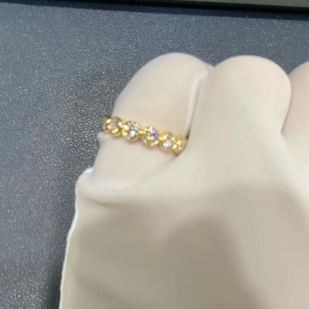 Bubble Diamond Eternity Band 18K Gold – 0.10 ct Each Lab Diamond