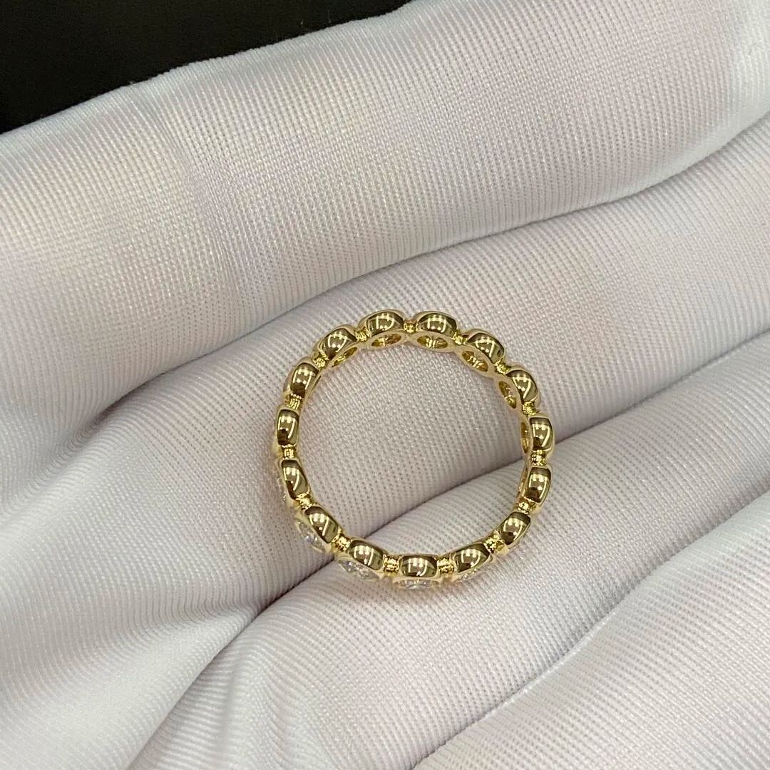 Bubble Diamond Eternity Band 18K Gold – 0.10 ct Each Lab Diamond