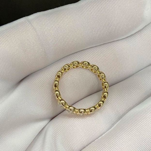 Bubble Diamond Eternity Band 18K Gold – 0.10 ct Each Lab Diamond