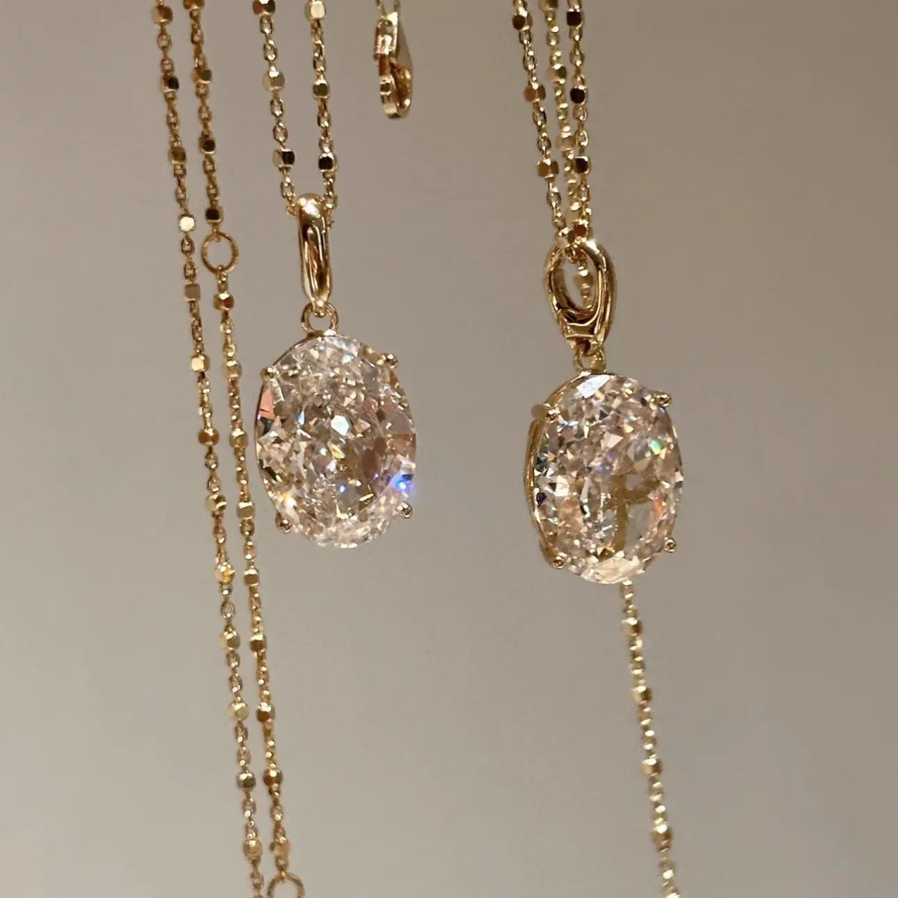 10 Carat High-Carbon Diamond Necklace 925 Silver Rhodium/K Gold – Solar Deca