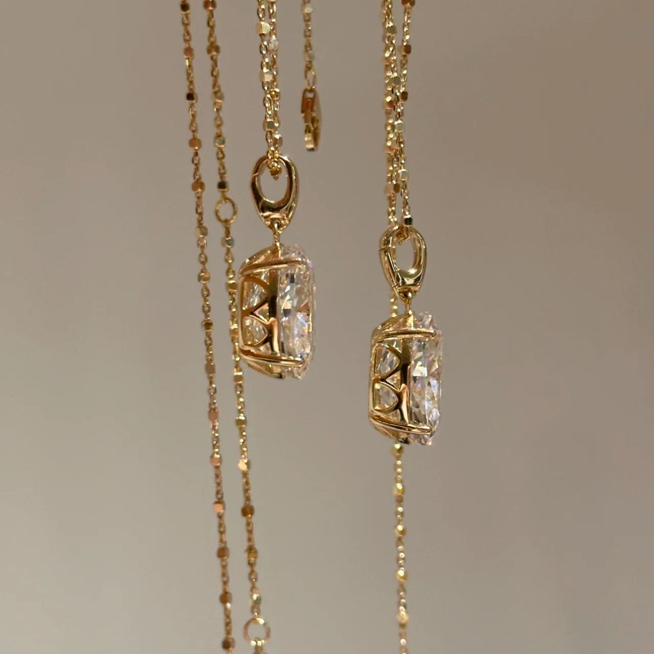 10 Carat High-Carbon Diamond Necklace 925 Silver Rhodium/K Gold – Solar Deca