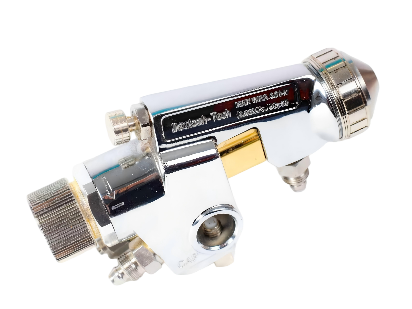 SG8 - Stainless steel spray gun with Walther Pilot 8 spiral groove nozzles ,Circular uniform spray