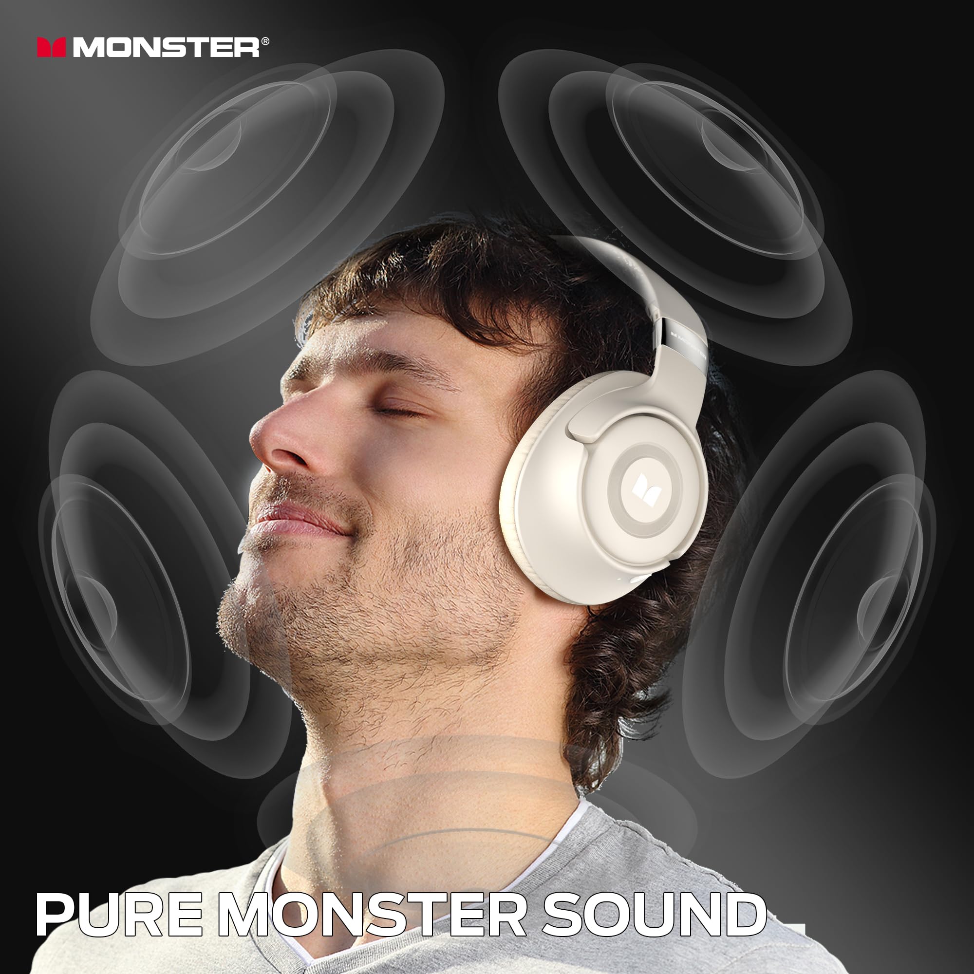 Monster Persona SE ANC Active Noise Cancelling Headphones（White）- E67