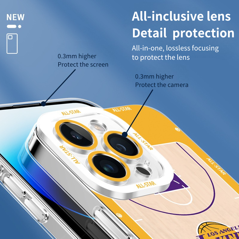 NBA Court Transparent Phone Case