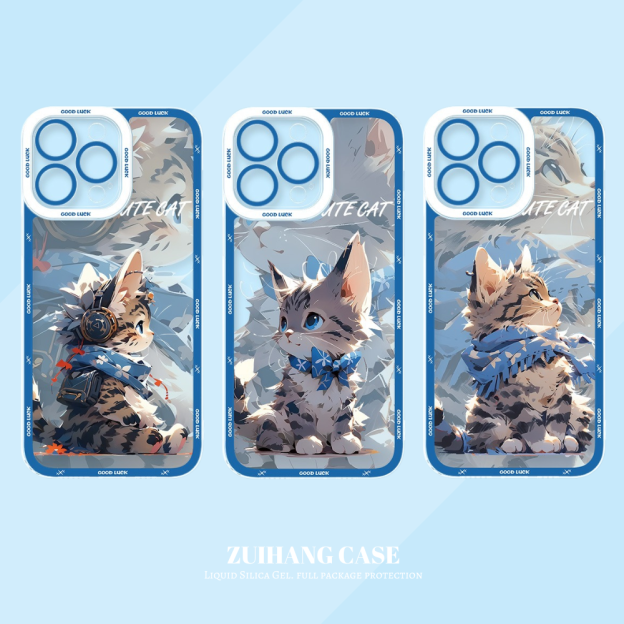 可愛萌寵天使眼透明防摔軟殼