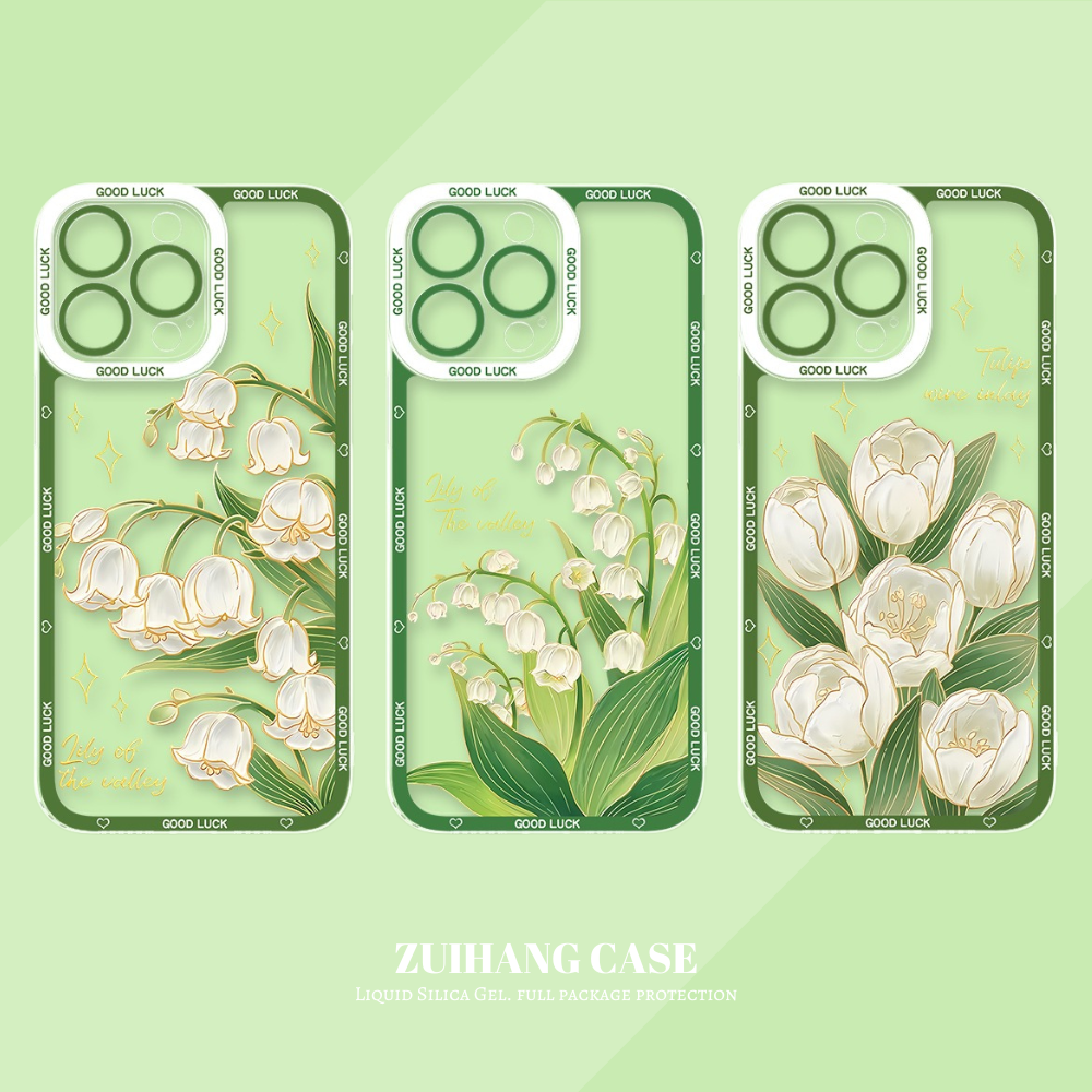 花海油畫天使眼透明防摔軟殼