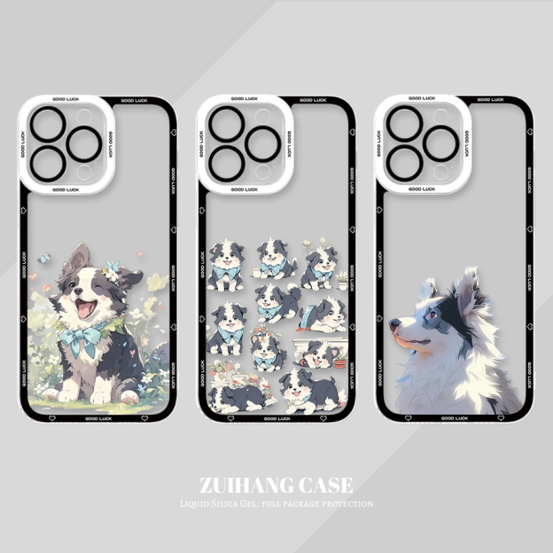 可愛萌寵天使眼透明防摔軟殼