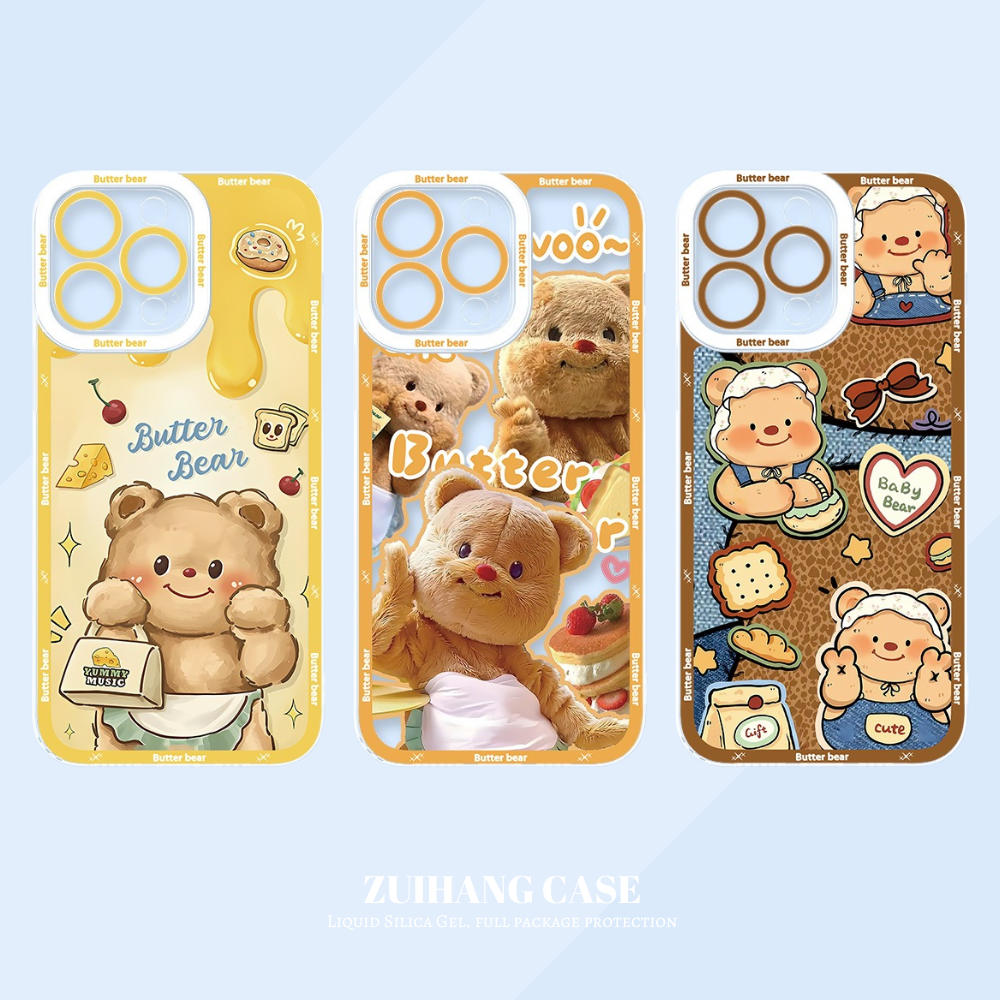 黃油小熊天使眼透明防摔軟殼