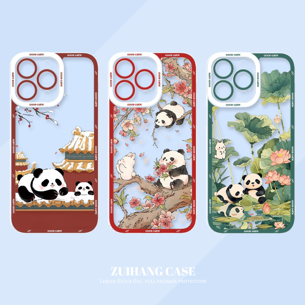 熊貓兔子天使眼透明防摔軟殼